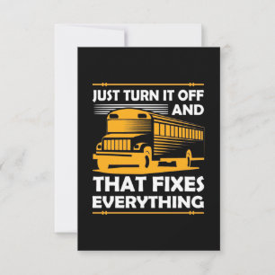 Der Busfahrer schaltet einfach aus RSVP Karte