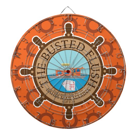 Der Busted Flush (Orange) - Dartscheibe (vorne)