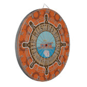 Der Busted Flush (Orange) - Dartscheibe (Vorderseite Links)