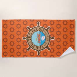 Der Busted Flush (Orange) - Strandtuch