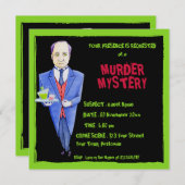 Der Butler 2 schwarze Mord Mystery Einladung (Vorne/Hinten)