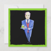 Der Butler 2 schwarze Mord Mystery Einladung (Rückseite)