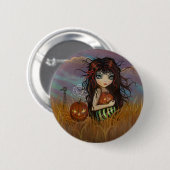Der Button "Halloween Fairy Pinback" (Vorne & Hinten)