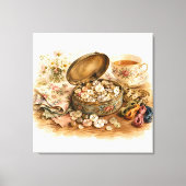Der Button Tin Stretched Canvas Print Leinwanddruck (Vorderseite)