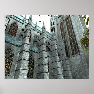 Der Buzzard und die Taube Poster