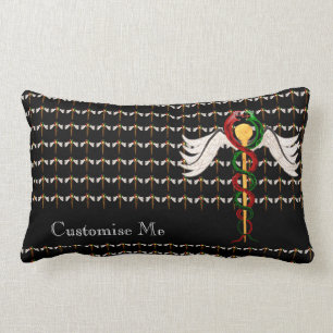 Der Caduceus (farbenreich) Lendenkissen