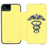 Der Caduceus Incipio iPhone Geldbeutel-Hülle (Folio Geöffnet)