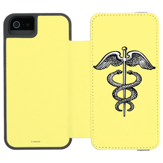 Der Caduceus Incipio iPhone Geldbeutel-Hülle (Folio Geöffnet)