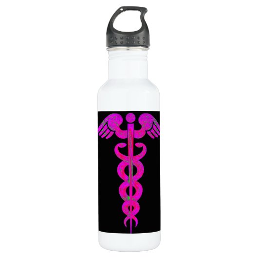 Der Caduceus-Wasser-Flasche der Krankenschwester Trinkflasche (Vorderseite)