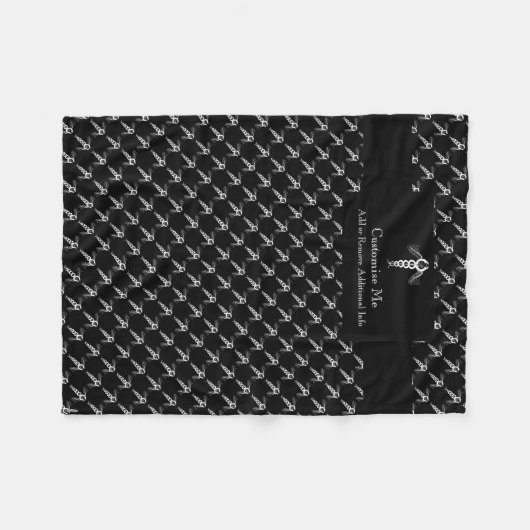 Der Caduceus (weiß) Fleecedecke (Vorderseite (Horizontal))