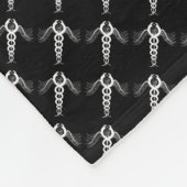Der Caduceus (weiß) Fleecedecke (Ecke)