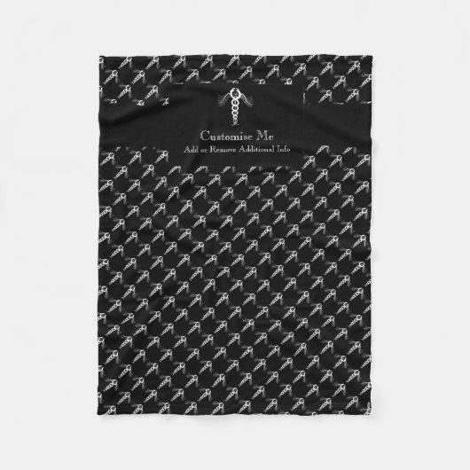 Der Caduceus (weiß) Fleecedecke (Vorderseite)