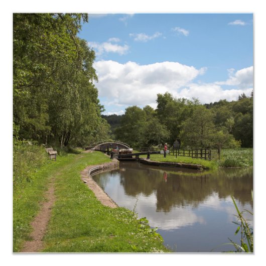 Der Caldon Canal Cheddleton Staffordshire Fotodruck (Vorne)