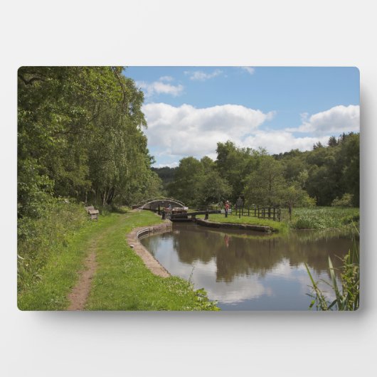 Der Caldon Canal Cheddleton Staffordshire Fotoplatte (Vorderseite)