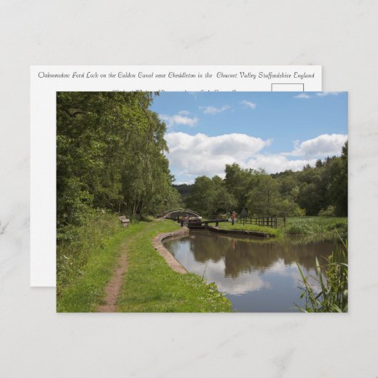 Der Caldon Canal Cheddleton Staffordshire Postkarte (Vorne/Hinten)