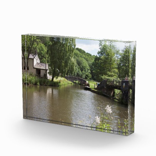 Der Caldon Canal Consall Staffordshire Fotoblock (Rechts)