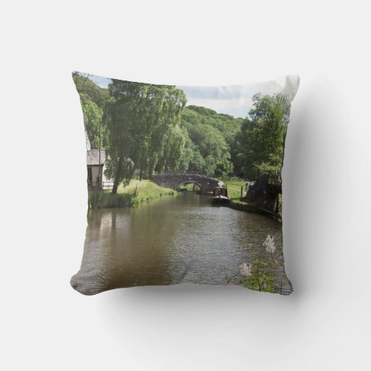 Der Caldon Canal Consall Staffordshire Kissen (Vorderseite)