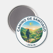 Der Camino de Santiago Spanien Magnet (Vorderseite/Rückseite)