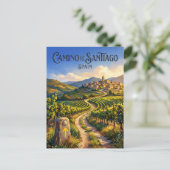 Der Camino de Santiago Spanien Postkarte (Stehend Vorderseite)