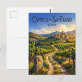 Der Camino de Santiago Spanien Postkarte (Vorne/Hinten)