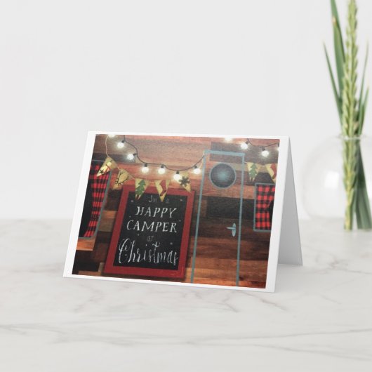 DER *CAMPER* IST BEREIT UND WIR SIND FÜR CHRISTMAS KARTE (Vorderseite)