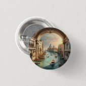 Der Canal Grande in Venedig - Italien Button (Vorne & Hinten)