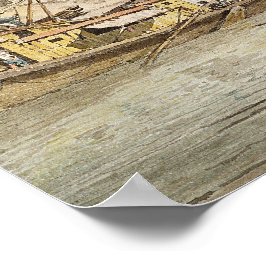 Der Canale Grande, China, (w/c) Poster (Ecke)