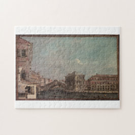 Der Canale Grande über dem Rialto Ende der 1760er  Puzzle