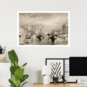 Der Canale Grande, Venedig, graviert von William M Poster (Heimbüro)