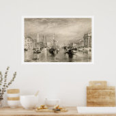 Der Canale Grande, Venedig, graviert von William M Poster (Küche)