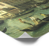 Der Canale Grande von der Rialto-Brücke Poster (Ecke)