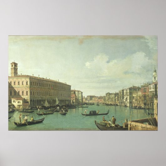 Der Canale Grande von der Rialto-Brücke Poster (Vorne)