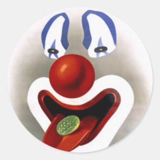 Der Candy Clown Runder Aufkleber