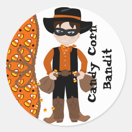 Der Candy Corn Bandit Runder Aufkleber (Vorderseite)
