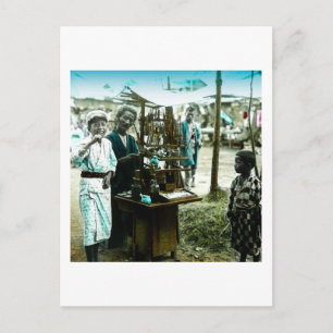 Der Candy Man aus dem alten Japan Vintag Japanisch Postkarte