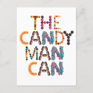 Der Candy Man kann - ermutigend Halloween Postkarte