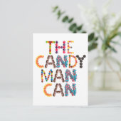 Der Candy Man kann - ermutigend Halloween Postkarte (Stehend Vorderseite)