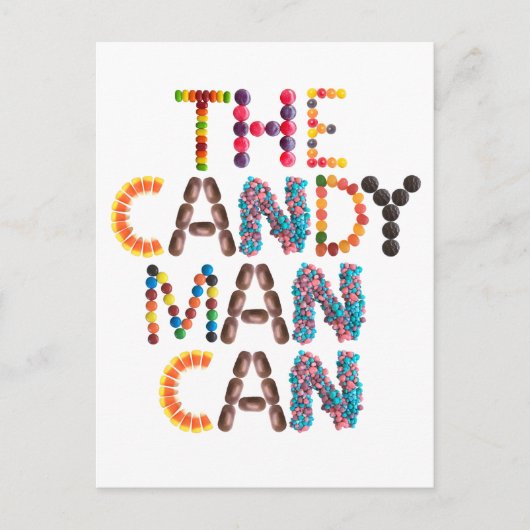 Der Candy Man kann - ermutigend Halloween Postkarte (Vorderseite)