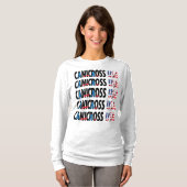 Der Canicross USA der Frauen Crew Longsleeve T-Shirt (Vorne ganz)