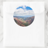 Der Canyon von Waimea Runder Aufkleber (Tasche)