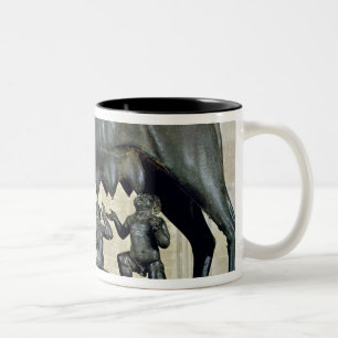 Der Capitoline Sie-Wolf Zweifarbige Tasse