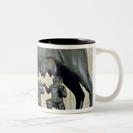 Der Capitoline Sie-Wolf Zweifarbige Tasse (Rechts)