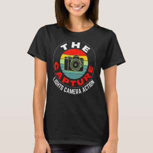 Der Capture-Moment Vintag Retro-Kamera-Foto T-Shirt