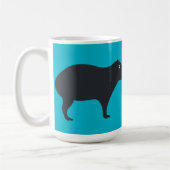 Der Capybara passt Tasse auf (Links)