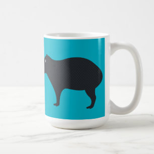 Der Capybara passt Tasse auf