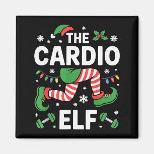 Der Cardio-Elf lustige Fitness-Weihnachts-Gym-Work Magnet