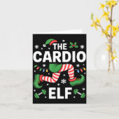 Der Cardio-Elf Lustiger Fitness-Weihnachts-Gym-Wor Karte (Gelbe Blume)