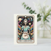 Der Caregiver Tarot Retro Gothic Krankenschwester Postkarte (Stehend Vorderseite)