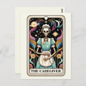 Der Caregiver Tarot Retro Gothic Krankenschwester Postkarte (Vorne/Hinten)