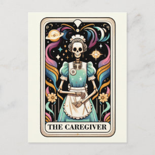 Der Caregiver Tarot Retro Gothic Krankenschwester  Postkarte